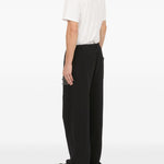 Pantaloni con applicazione in nero Mm6 maison margiela - uomo 