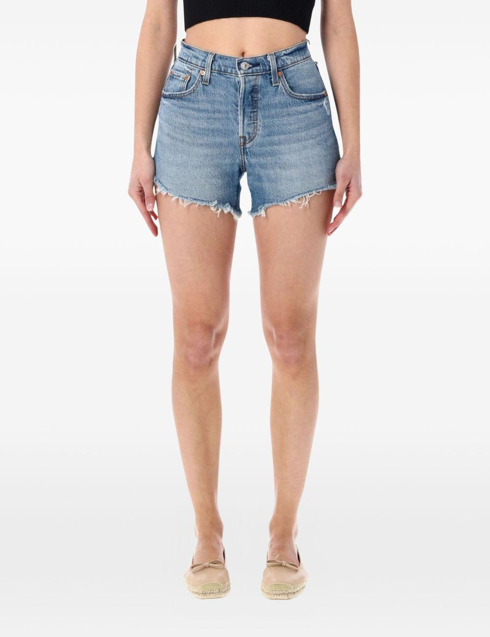 Pantaloncini sfrangiati 501® curve in blu Levi's - donna 