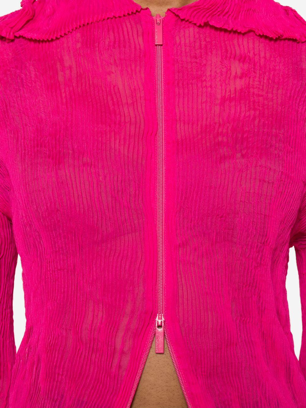 Top a maniche lunghe con design plissettato in rosa Issey miyake  - donna 