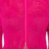 Top a maniche lunghe con design plissettato in rosa Issey miyake  - donna 