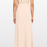 Abito lungo reverie con cristalli in rosa Jenny packham - donna 
