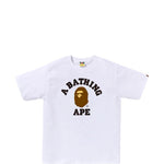 T-shirt con logo in bianco A bathing ape - uomo 