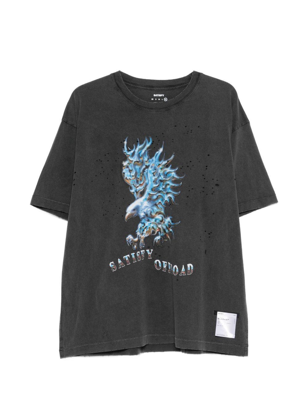 T-shirt con grafica in grigio Satisfy - unisex 