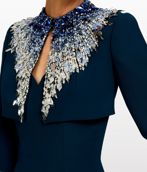 Blazer crop dexy in blu Jenny packham - donna 