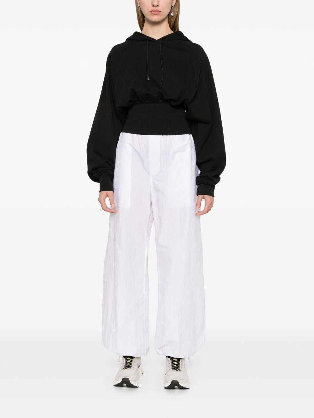 Felpa crop in nero Adidas by stella mc cartney - donna 