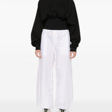 Felpa crop in nero Adidas by stella mc cartney - donna 