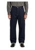 Jeans straight in denim indigo raw