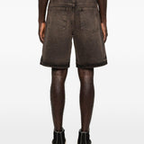 Shorts denim con cinque tasche in nero Represent - uomo 