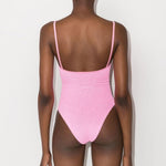 Costume da bagno intero increspato Pamela in rosa Hunza g - donna 