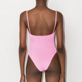 Costume da bagno intero increspato Pamela in rosa Hunza g - donna 