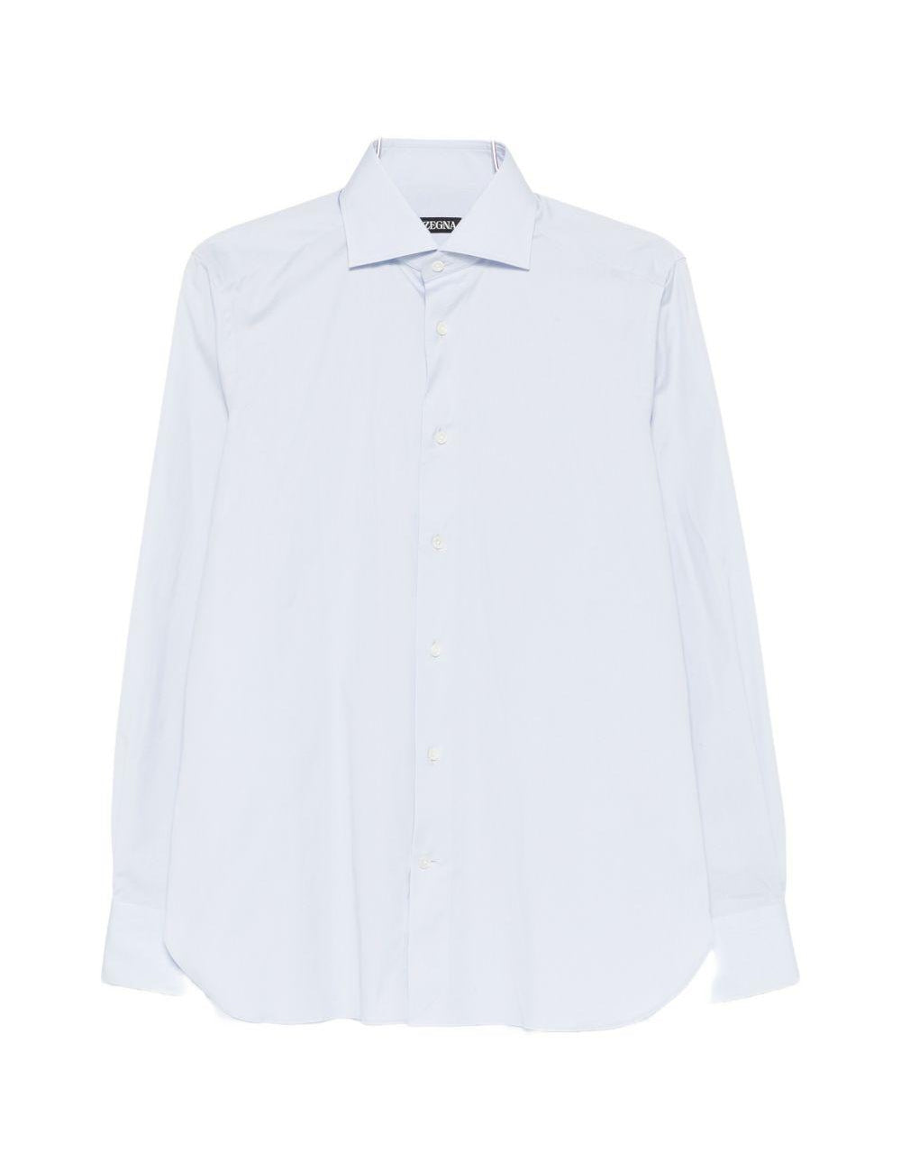 Camicia classica a maniche lunghe in azzurro Zegna - uomo 