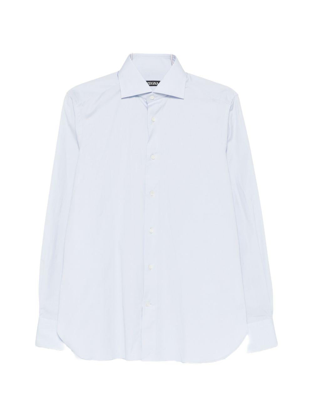 Camicia classica a maniche lunghe in azzurro Zegna - uomo 