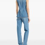 Gilet denim svasato in blu Rotate - donna 