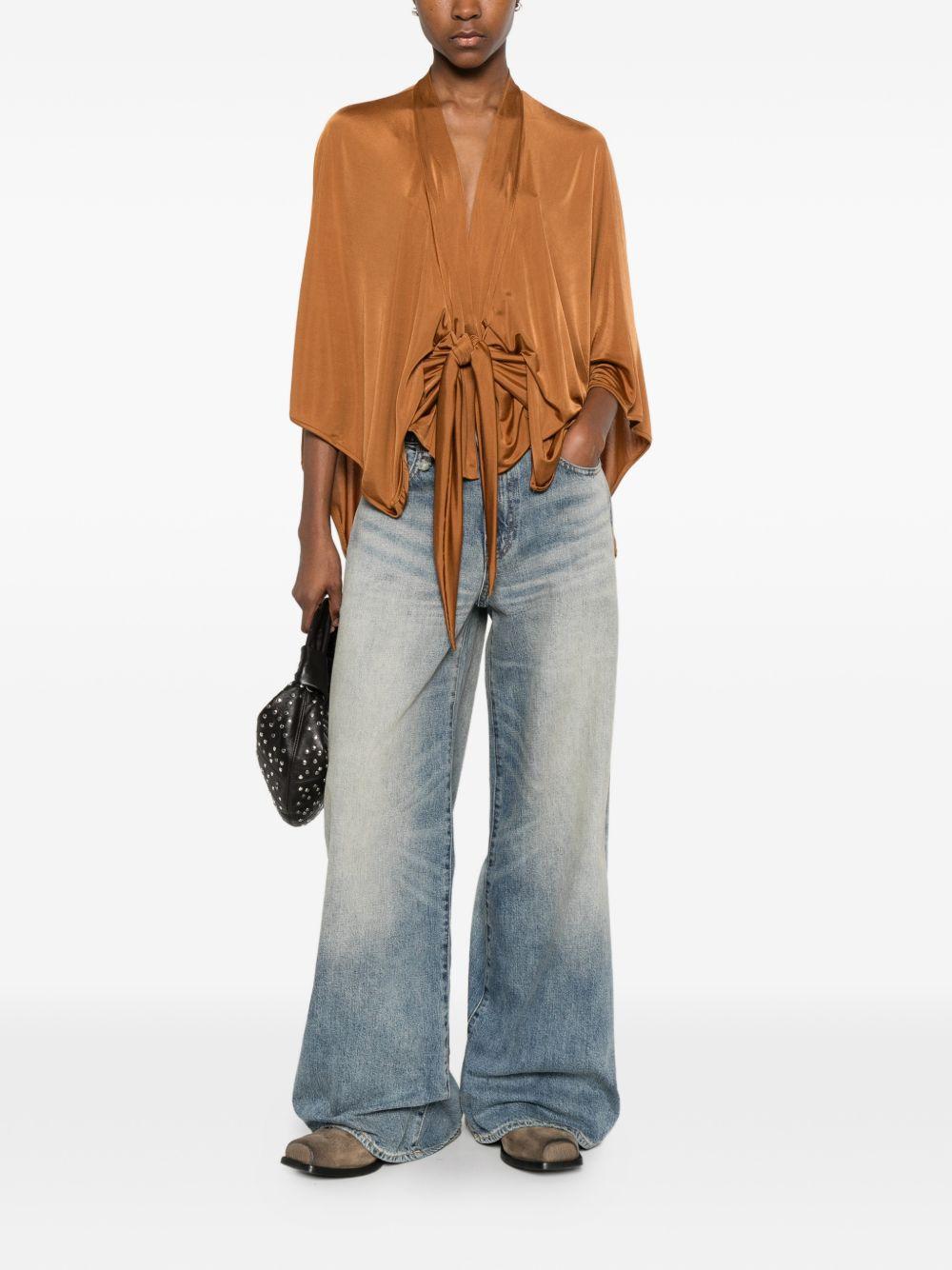 Blusa con nodo in bronzo Rick Owens Lilies - donna 