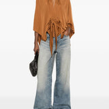 Blusa con nodo in bronzo Rick Owens Lilies - donna 