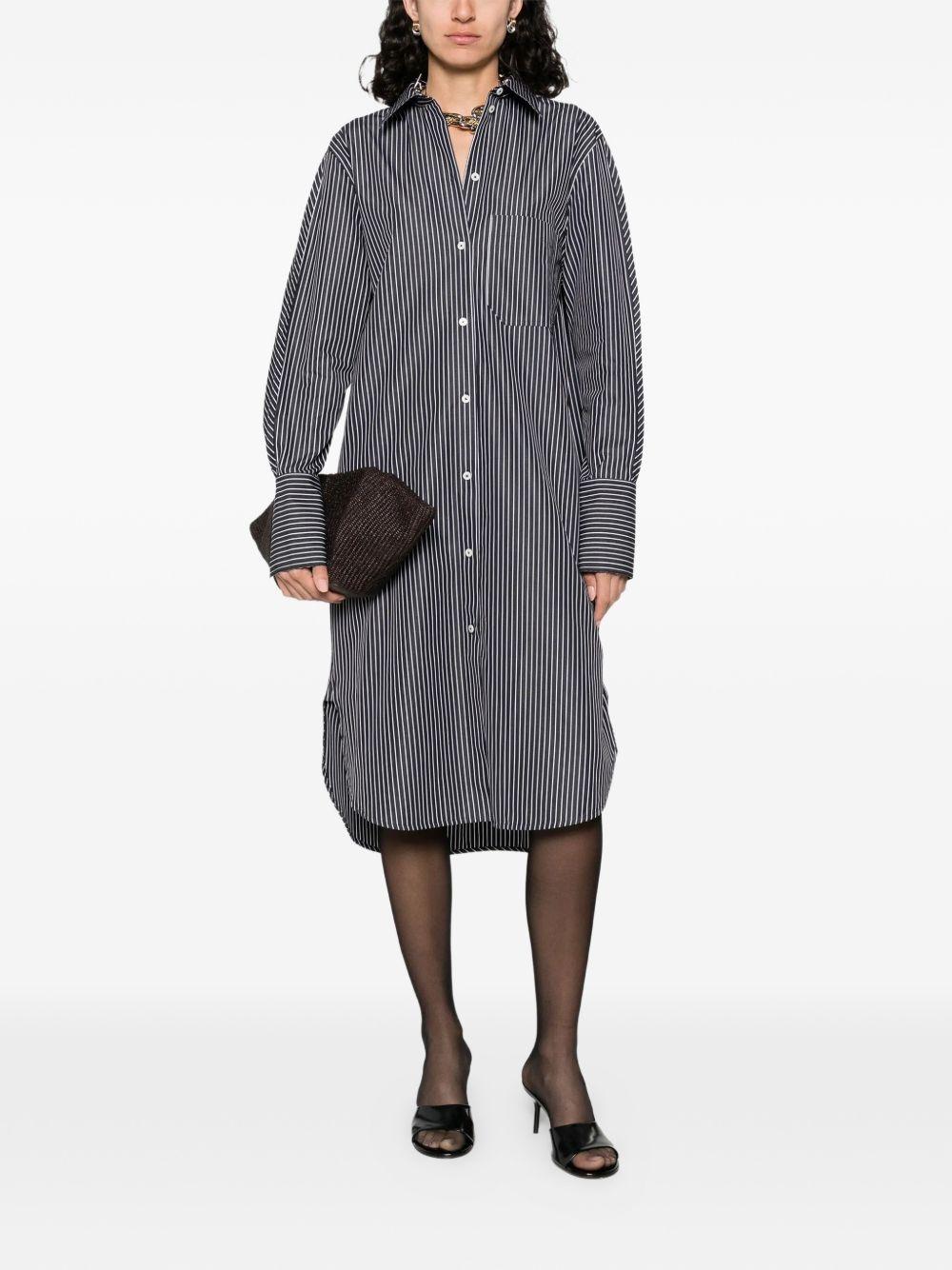 Chemisier con motivo a righe in bianco e nero Toteme - donna 