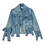 Giacca denim con decorazione in blu Ganni - donna 