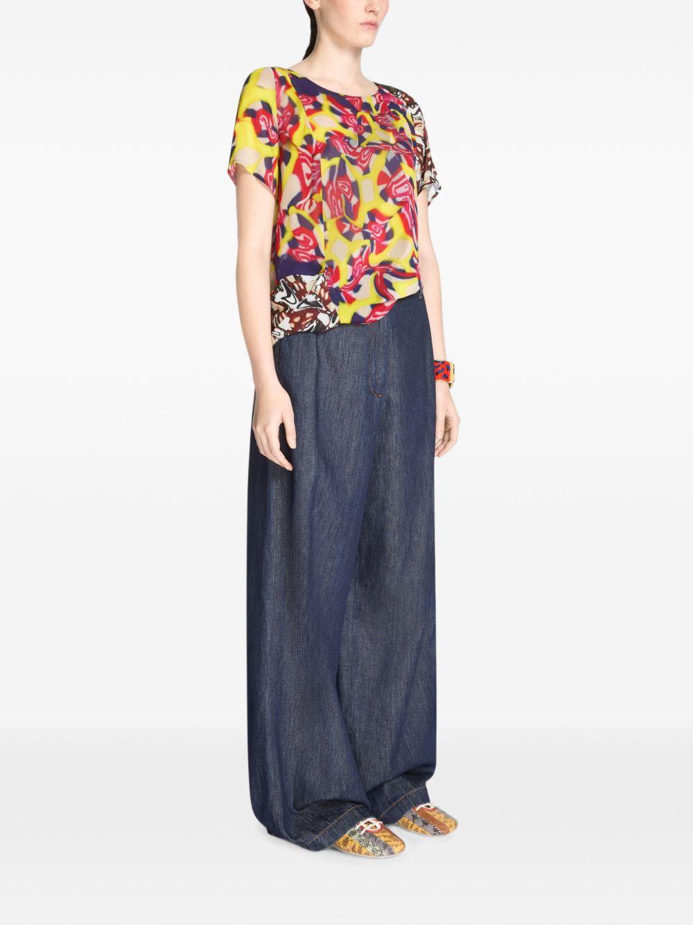 Jeans wide-leg denim indigo 