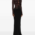 Abito da sera con dettagli in pizzo in nero Christopher esber - donna 