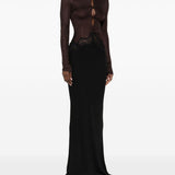 Abito da sera con dettagli in pizzo in nero Christopher esber - donna 