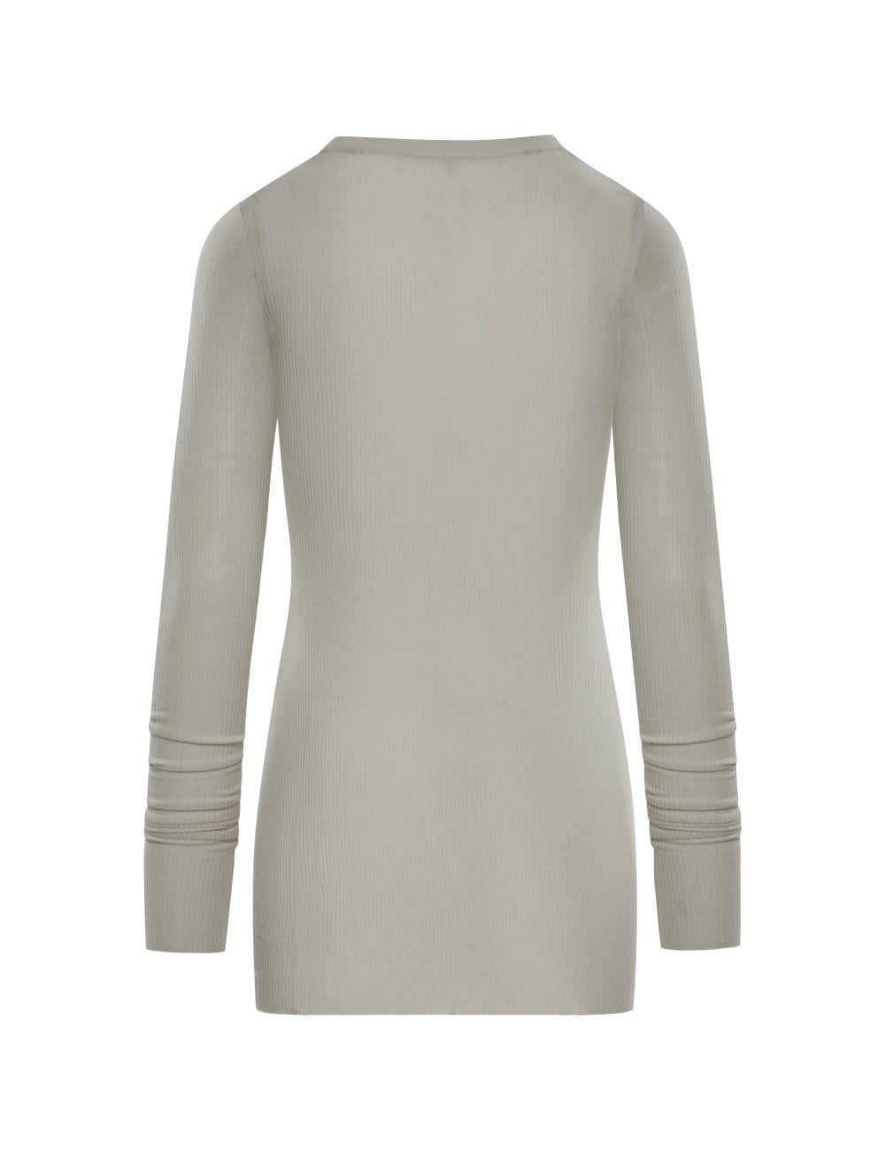 T-shirt a maniche lunghe in grigio Rick owens - donna 