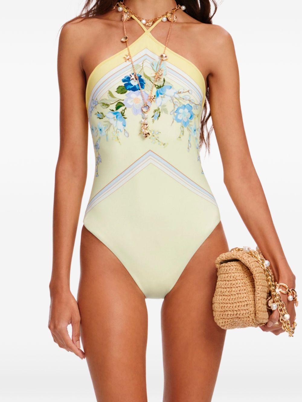 Costume da bagno con stampa floreale  in giallo Self-portrait - donna 