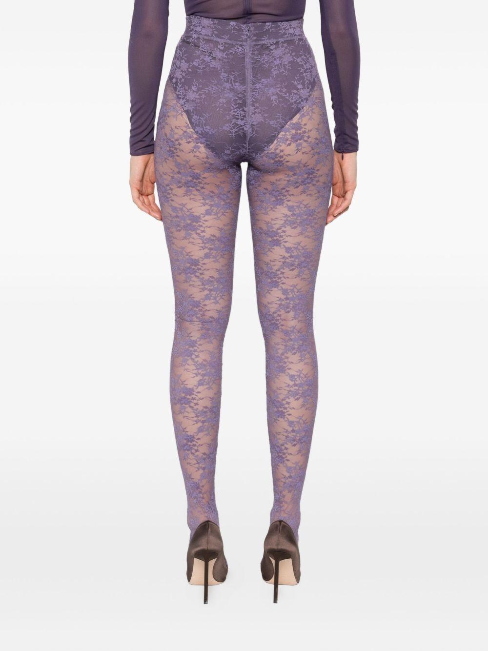 Collant in pizzo floreale in viola Alex perry - donna 