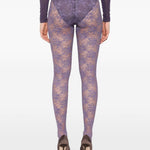 Collant in pizzo floreale in viola Alex perry - donna 