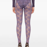 Collant in pizzo floreale in viola Alex perry - donna 