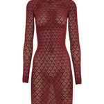 Abito mini in pizzo in bordeaux Wolford - donna 