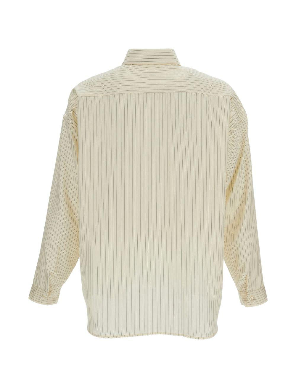 Camicia oversize a righe in giallo 