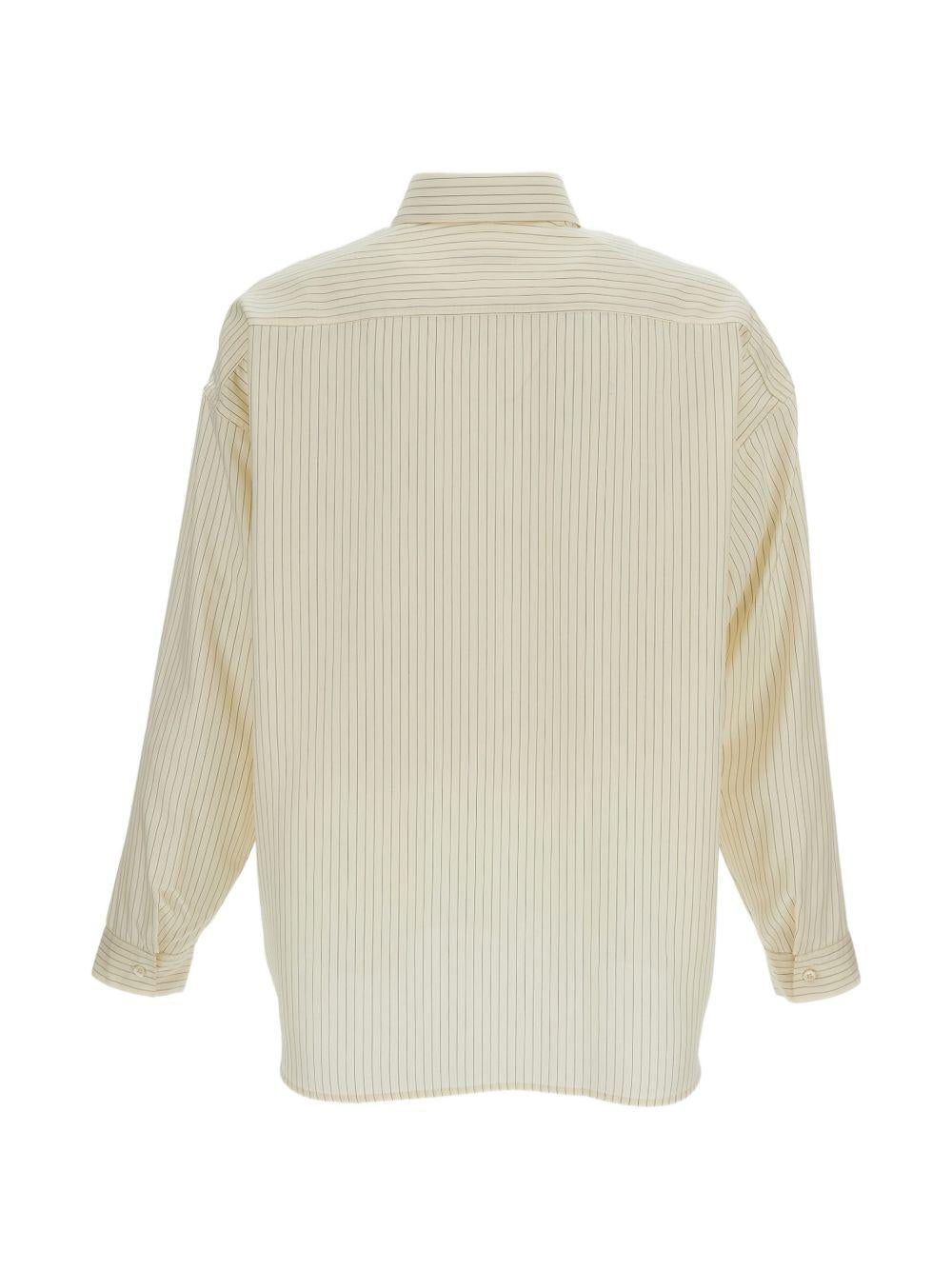 Camicia oversize a righe in giallo 