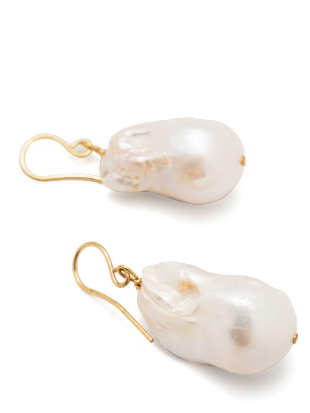 Orecchini pendenti con perle in oro e bianco Jil sander - donna 