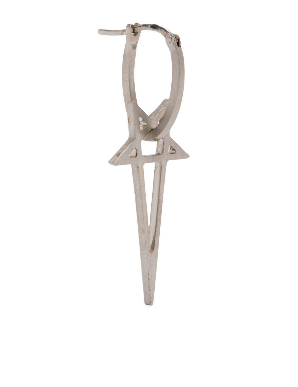 Orecchino Pentagram in argento 