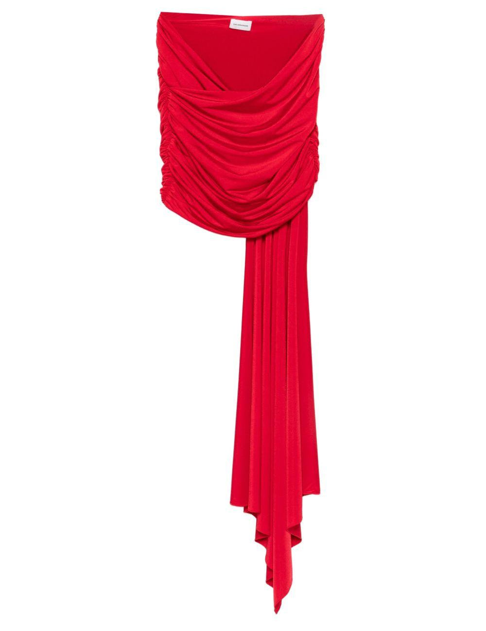 Gonna drappeggiata in rosso The andamane - donna 
