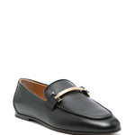 Mocassini in pelle con barra metallica in nero Tod's - donna 