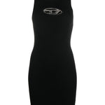 Abito con placca logo M-Onerva in nero Diesel - donna 