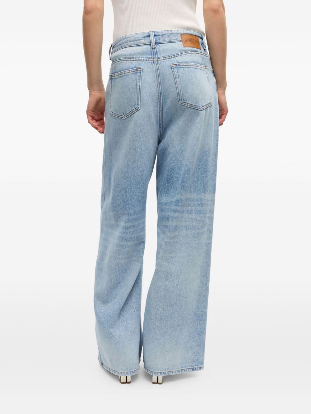 Jeans con baffatura in azzurro Ganni - donna 