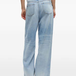 Jeans con baffatura in azzurro Ganni - donna 