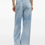 Jeans con baffatura in azzurro Ganni - donna 