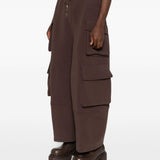 Pantaloni cargo con coulisse in marrone Feng Chen Wang - uomo 