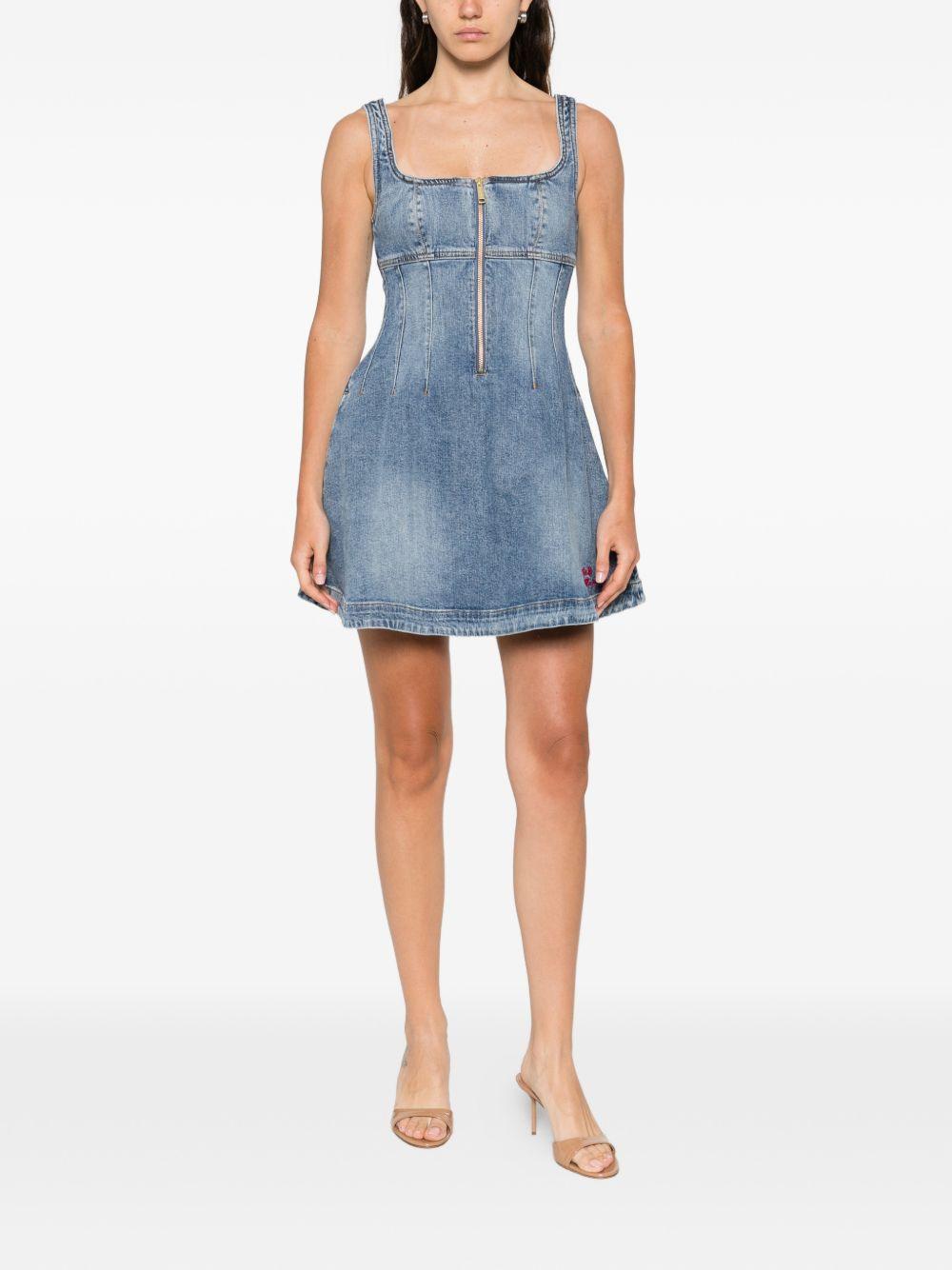 Abito corto in denim Self-Portrait - donna 