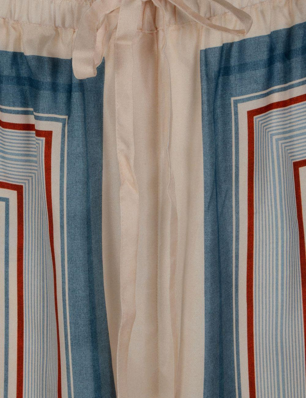 Pantaloni a righe con coulisse beige Zimmermann - donna 