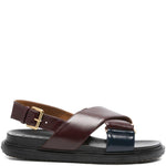 Sandali fb criscross in nero e marrone Marni - donna 