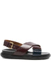 Sandali fb criscross in nero e marrone Marni - donna