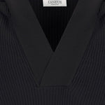 Felpa in maglia con cappuccio  in nero Laneus - uomo 