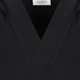 Felpa in maglia con cappuccio  in nero Laneus - uomo 