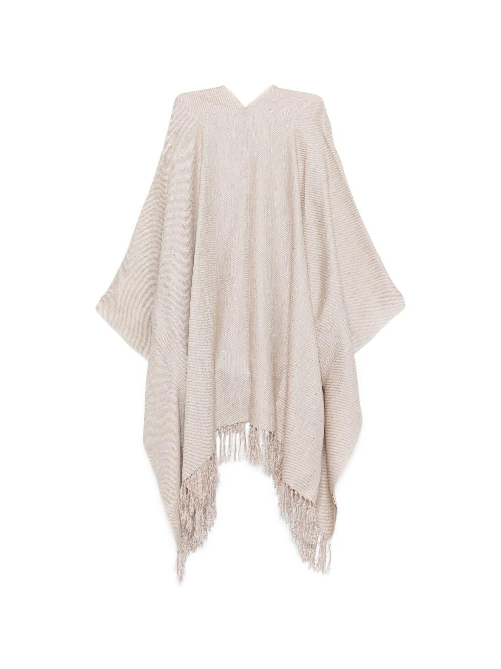 Sciarpa con frange in marrone Brunello cucinelli - donna 