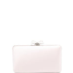 Clutch in raso con fiocco in rosa 