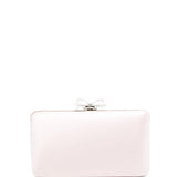 Clutch in raso con fiocco in rosa 